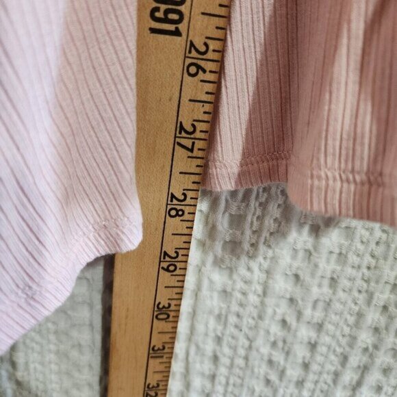 Old Navy Plus Size Luxe Mock Neck Ribbed Light Pink Swing Long Sleeve Top XXL - Picture 11 of 11